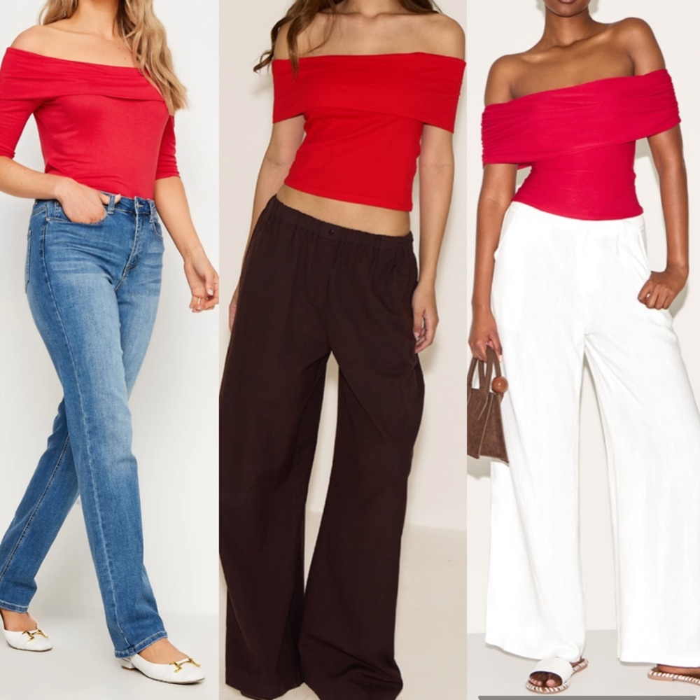 Off Shoulder Top and Wide leg pant set - Picture 7 of 9